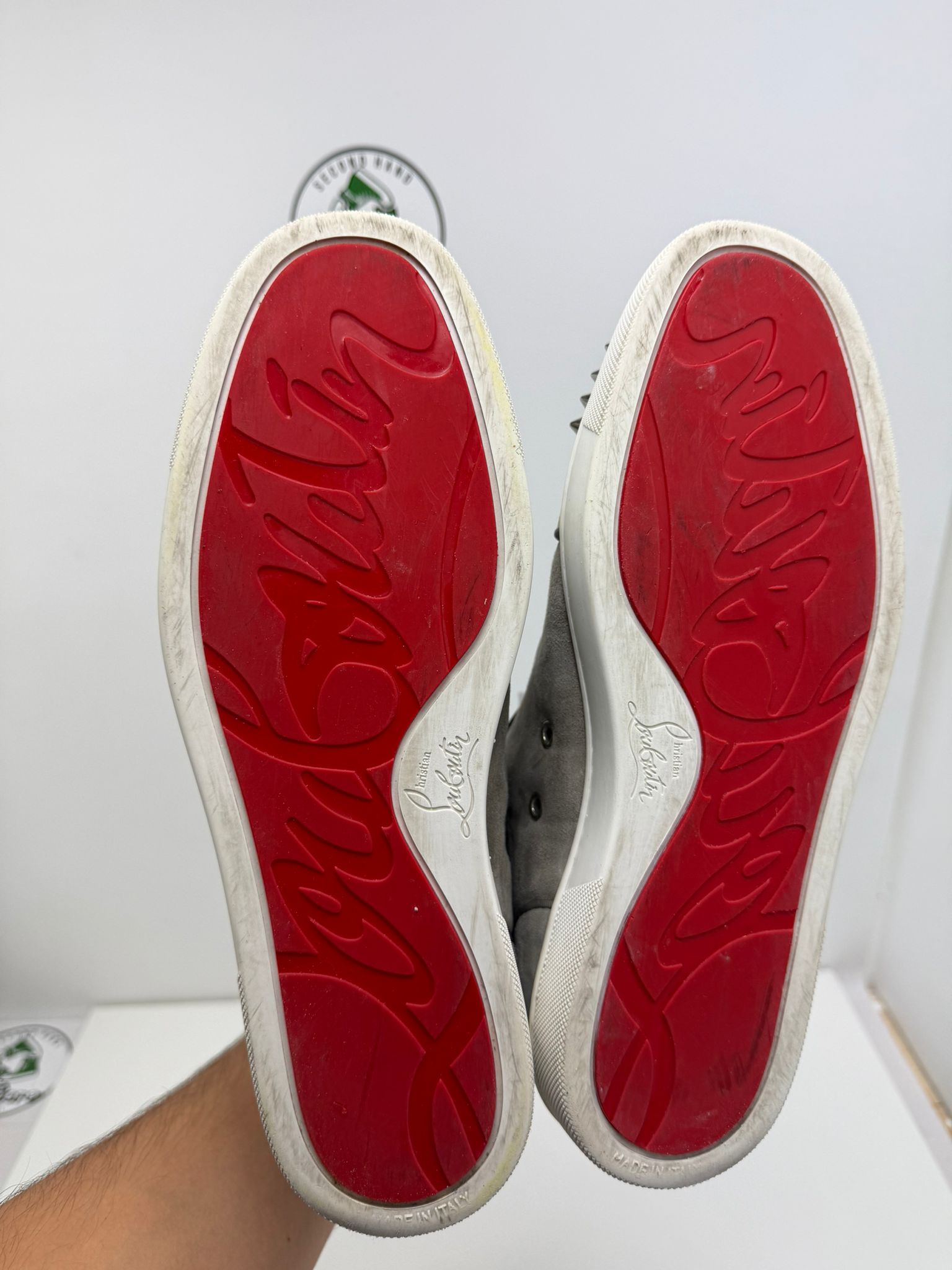 Christian Louboutin 40.5 grigia alta