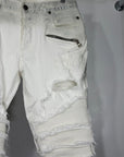 Jeans Balmain Size 48 bianco e argento