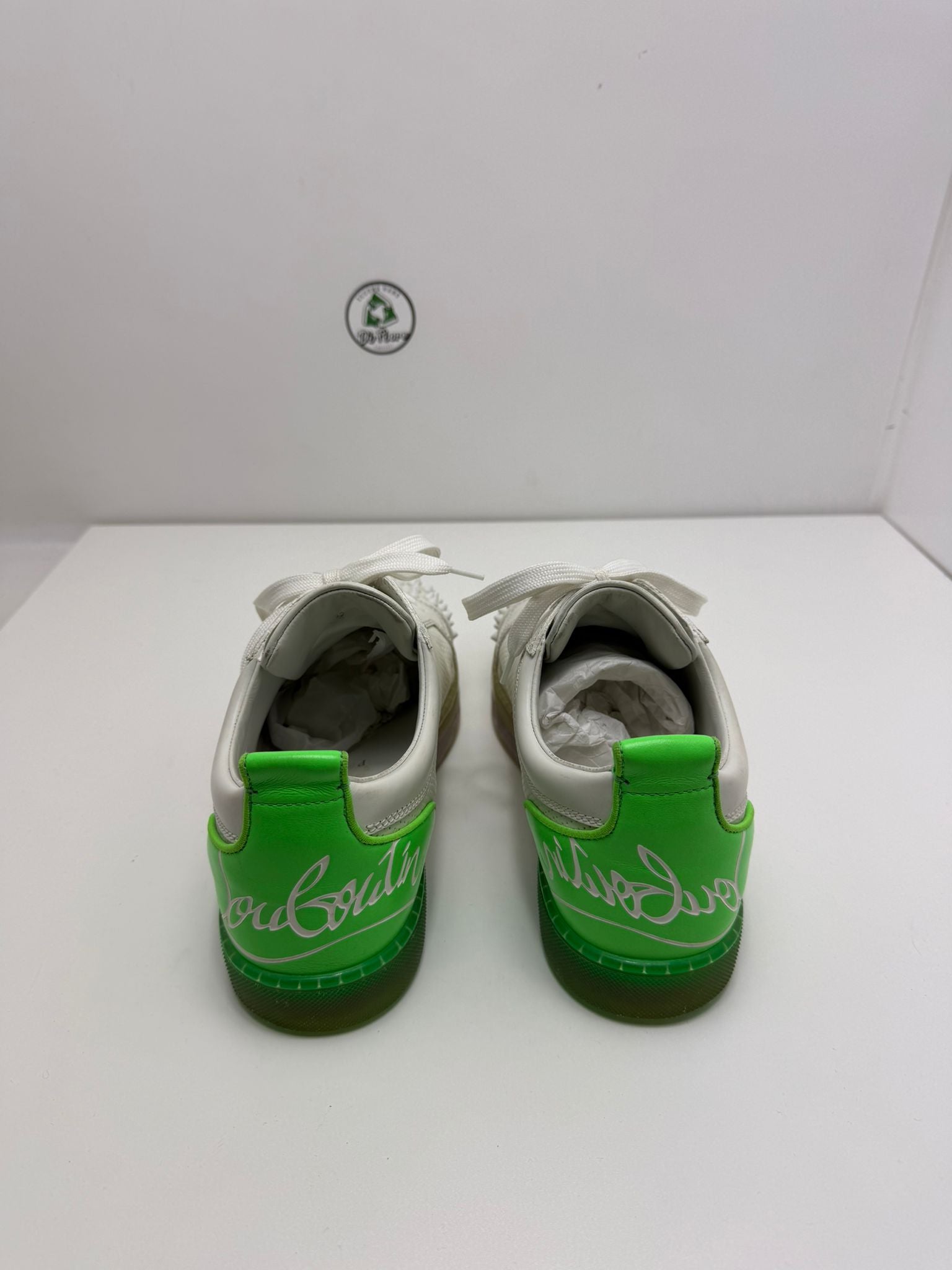 Christian Louboutin 42 basse  bianche e verde