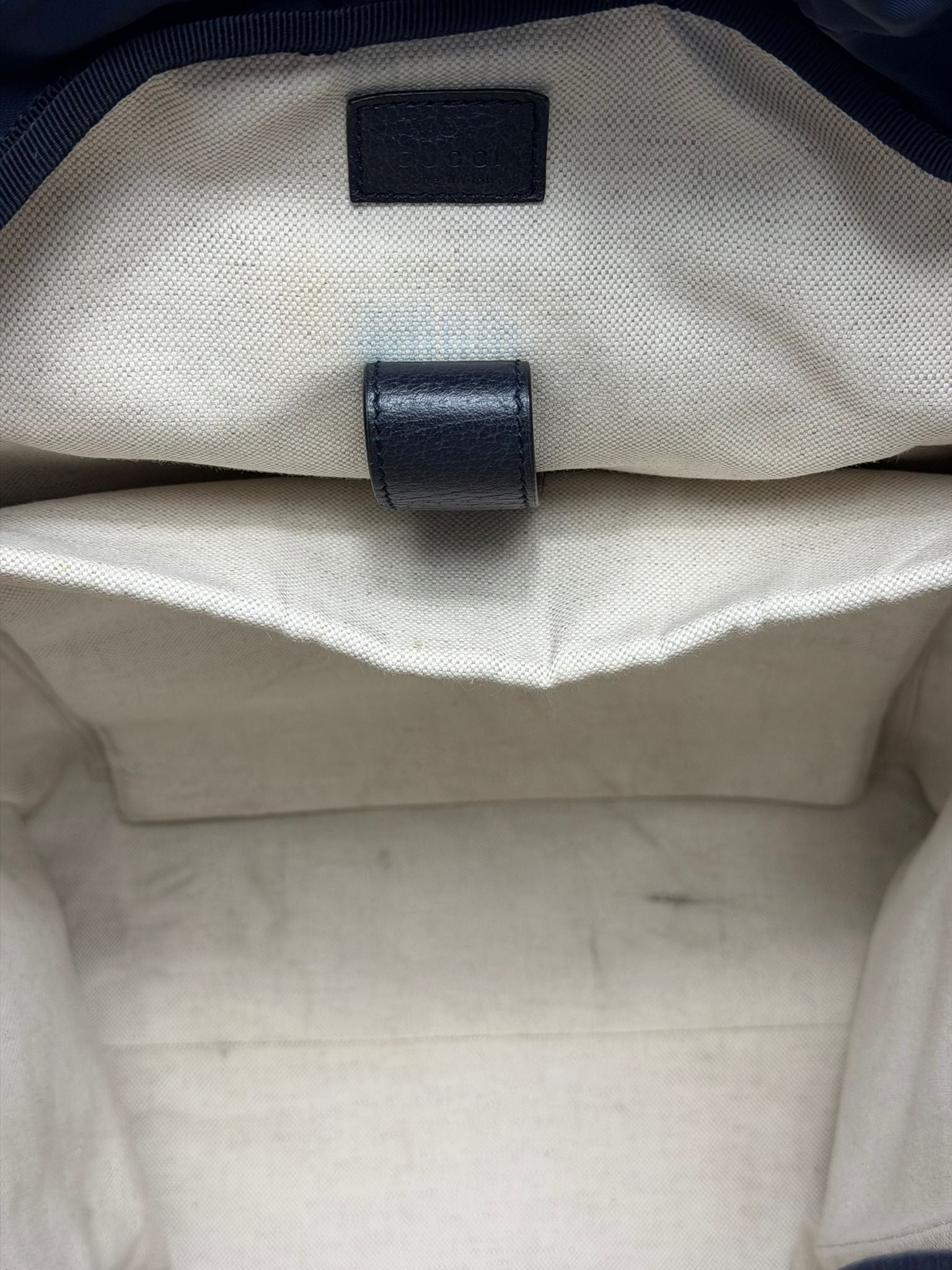 zaino Gucci beige rosso e blu