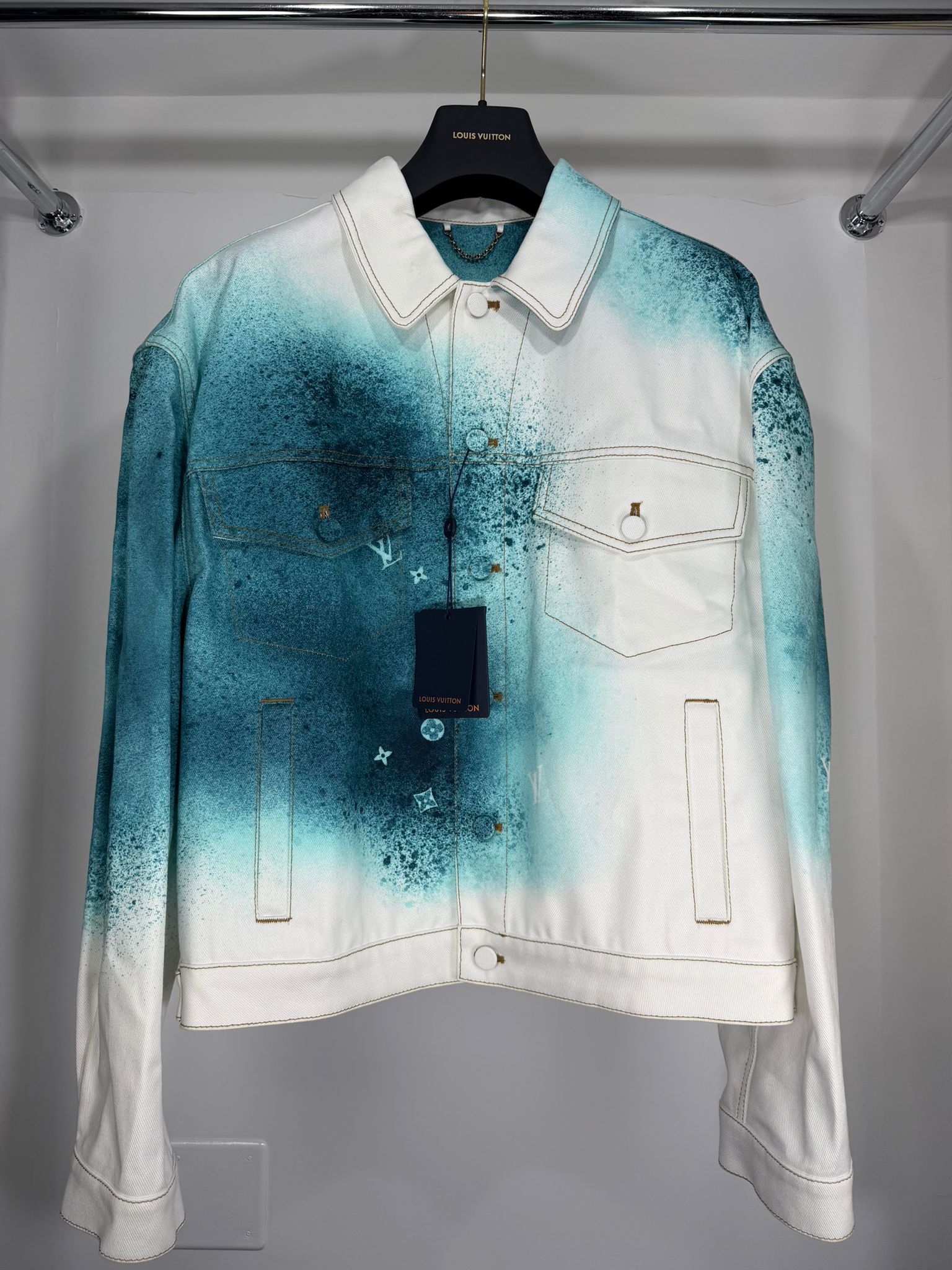Giacca Louis Vuitton Size 50 celeste e bianca