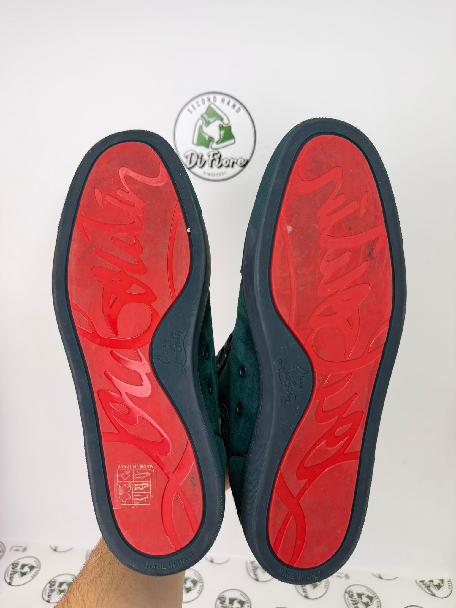 Christian Louboutin 42 verde smeraldo alte