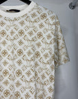 T-shirt Louis Vuitton Size S bianca e oro