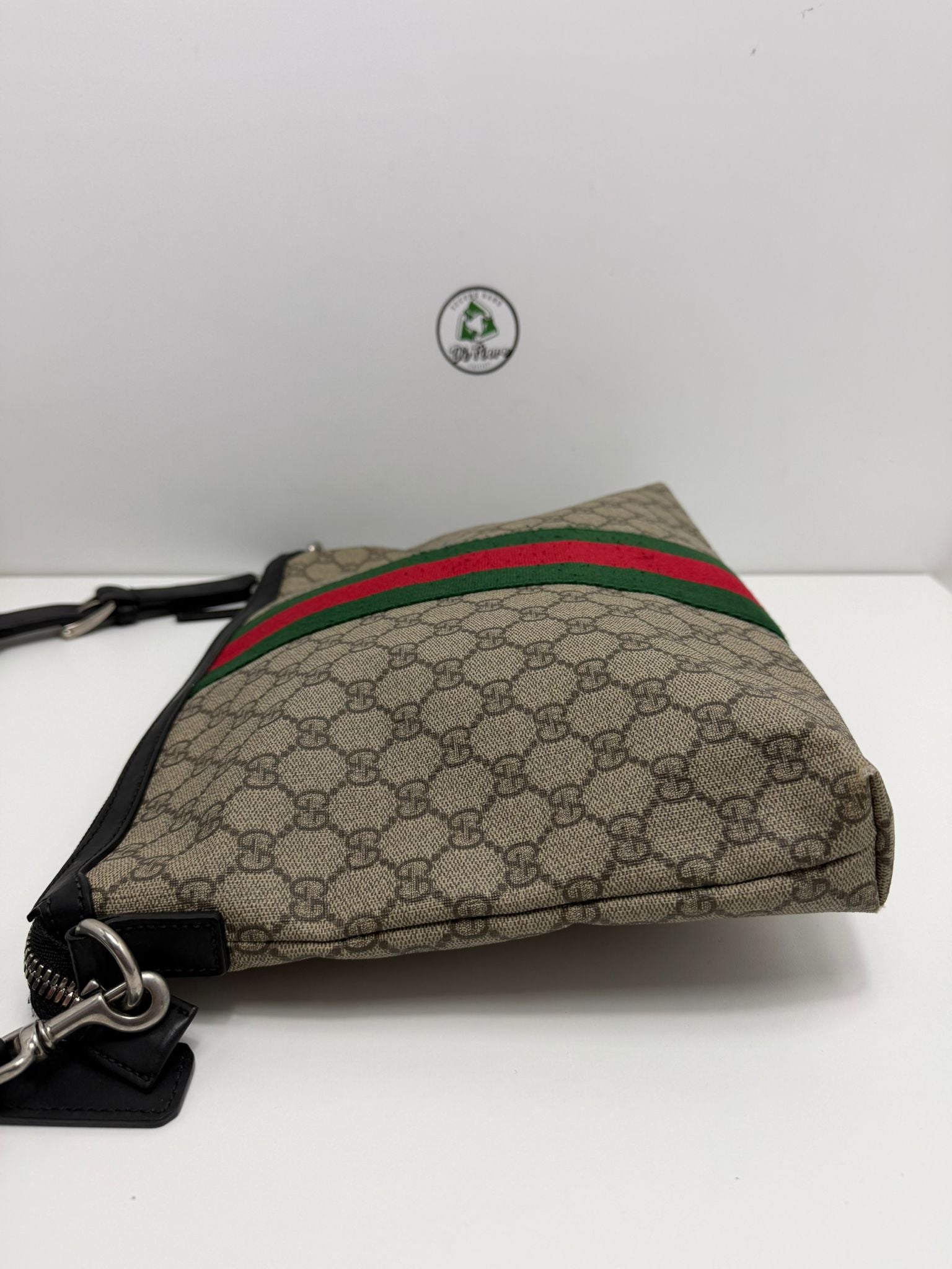 borsa Gucci marrone verde e rosso