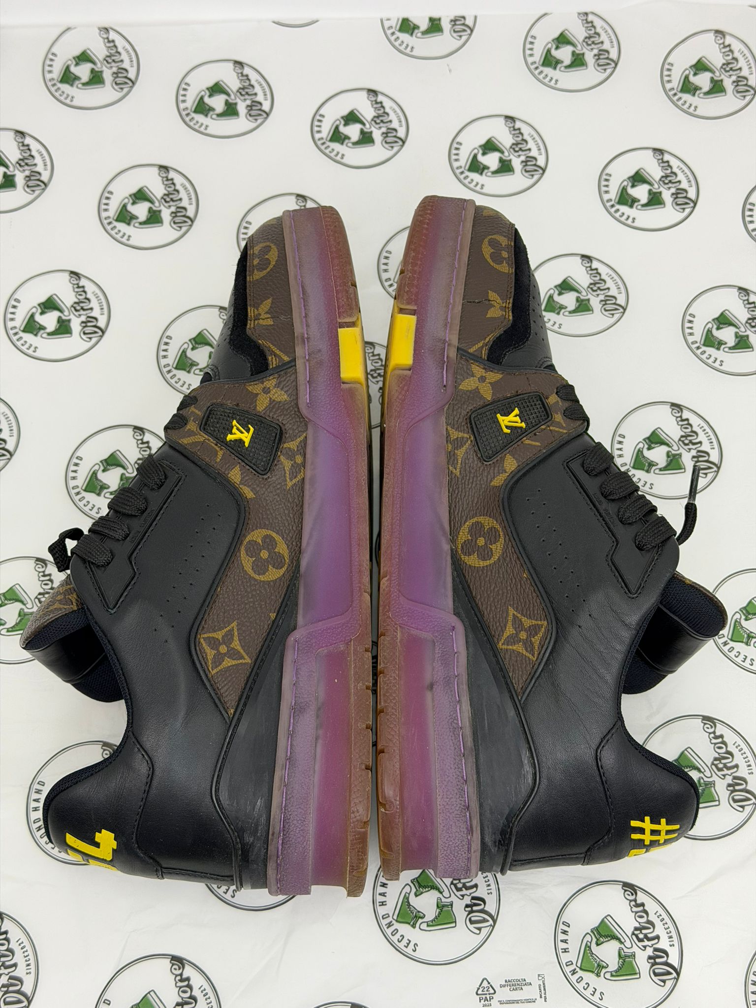 Louis Vuitton trainer Size 6.5=40.5 veste 41.5 nera e marrone