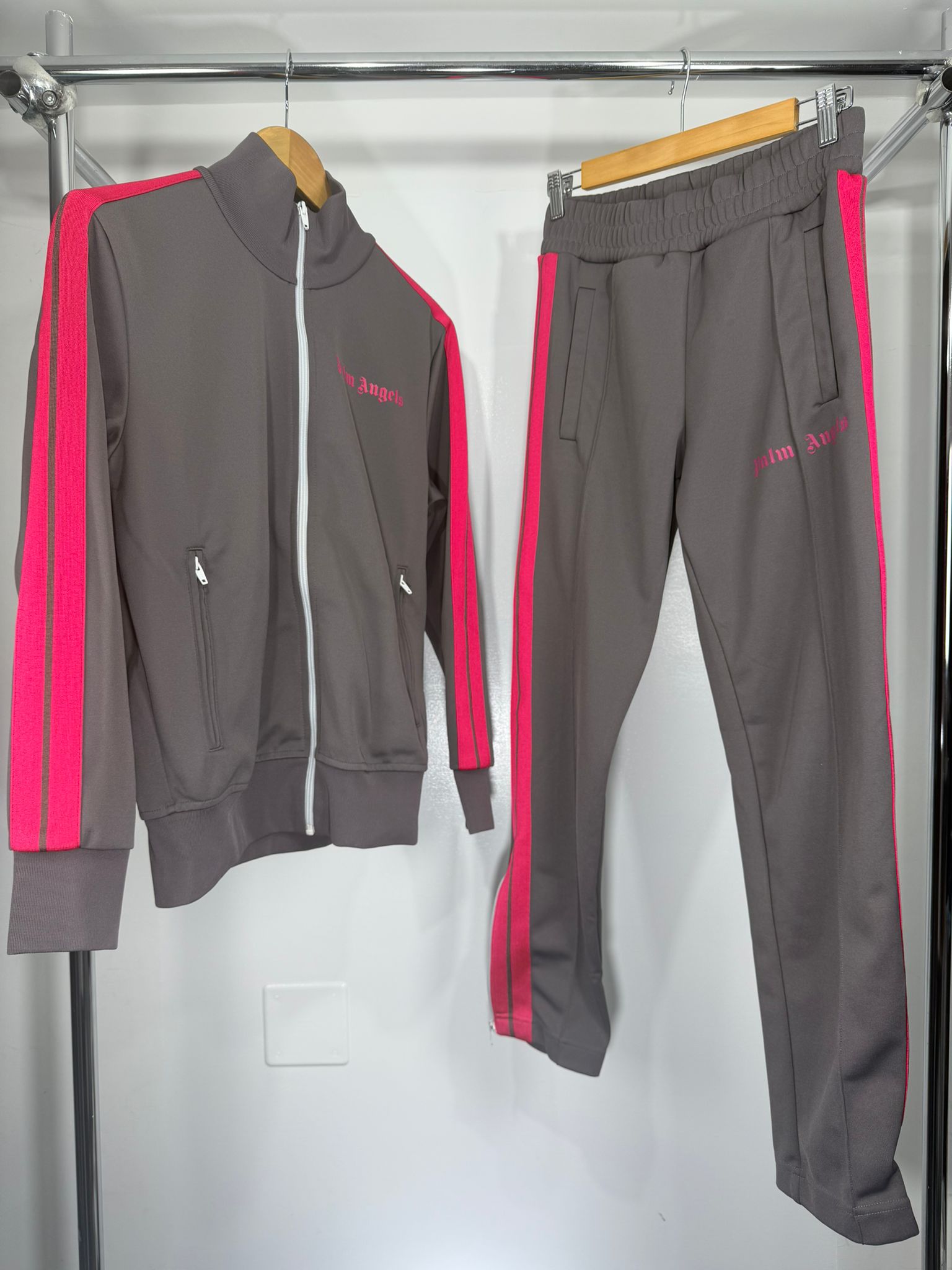 Felpa e Pantalone Palm Angels Size S grigio e rosa