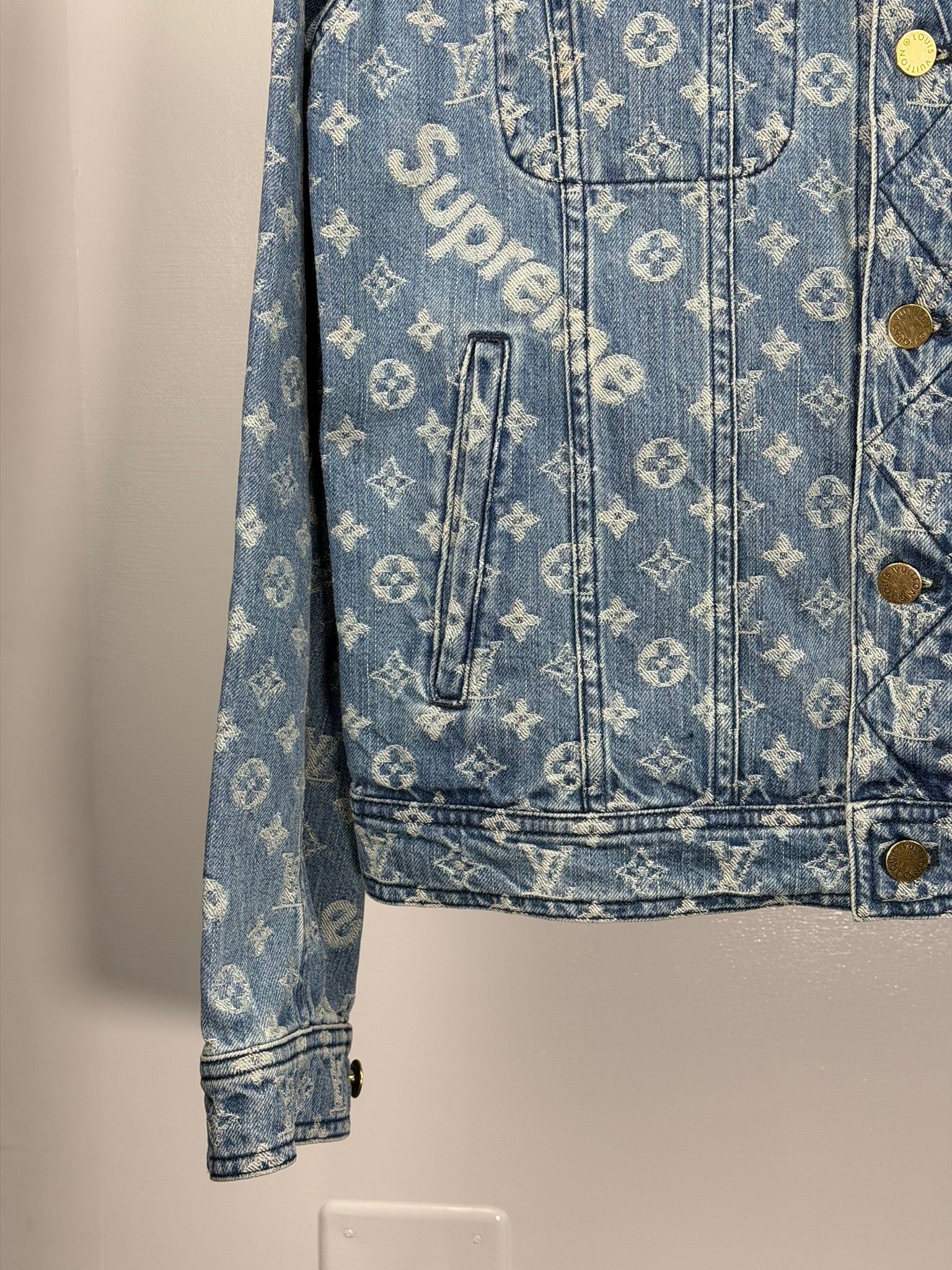 Completo Louis Vuitton X Supreme Size 50/34 blu e bianco