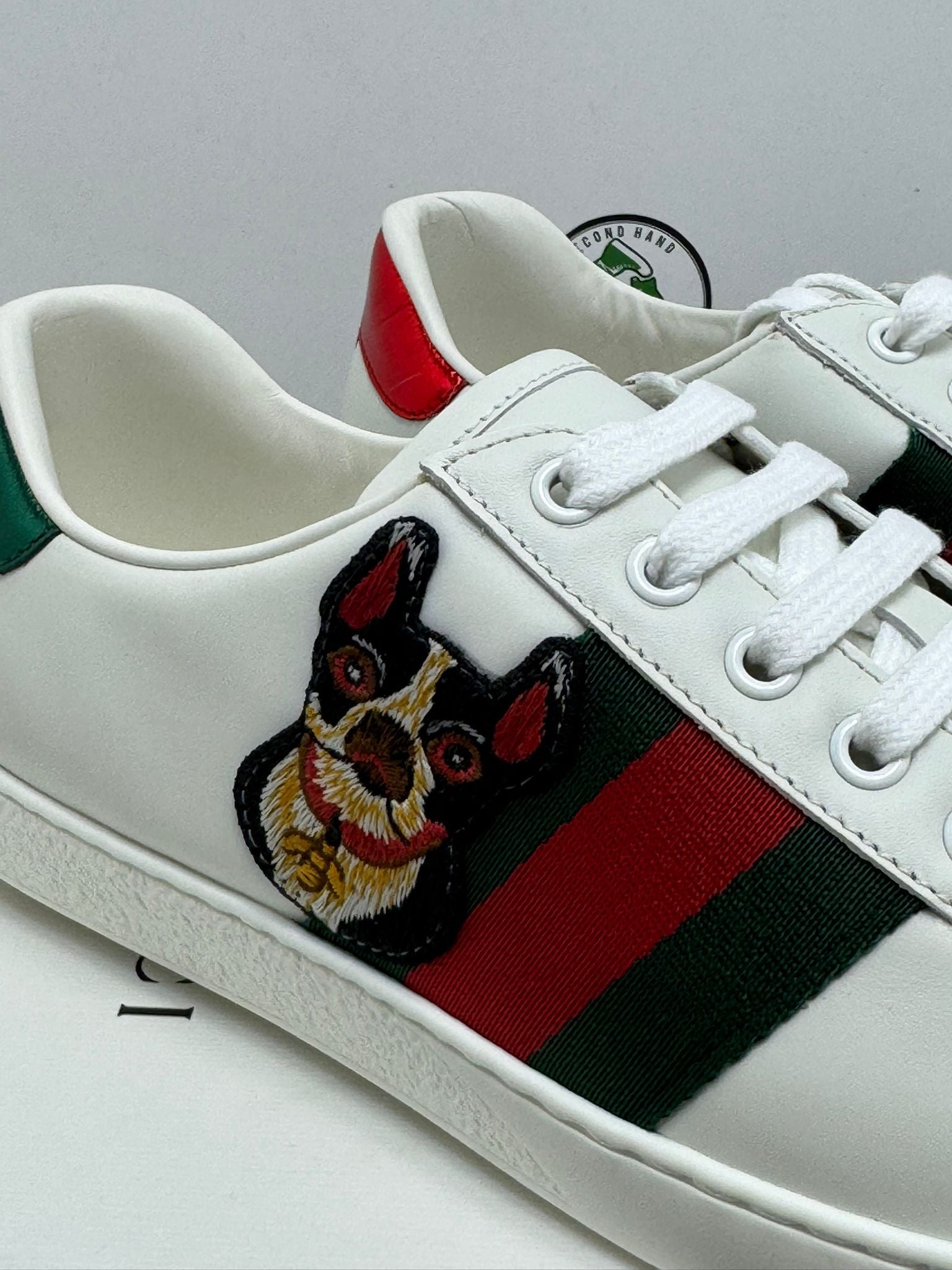 Gucci ace Size 7=41 veste 41.5 bianche verdi e rosse