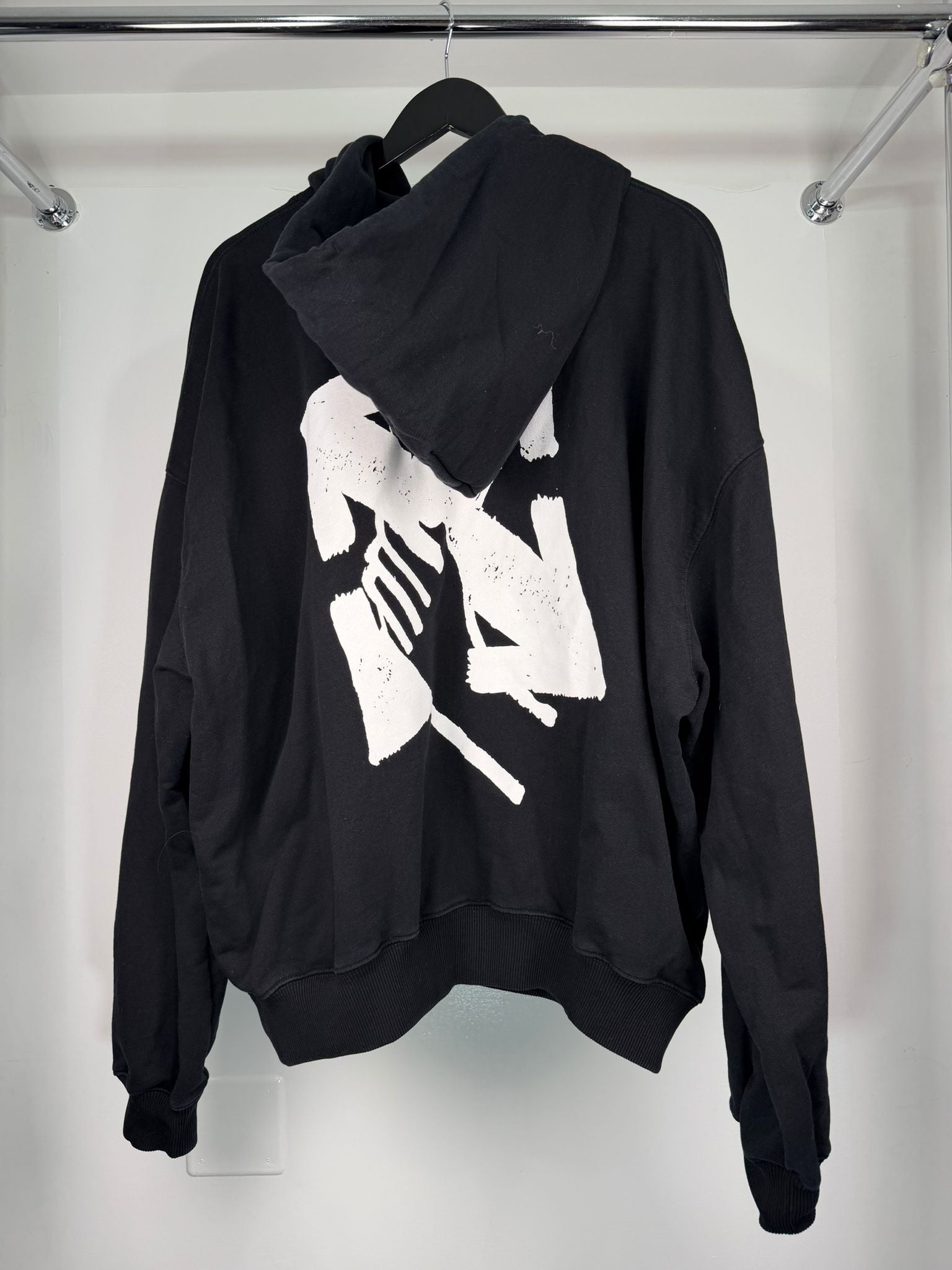 felpa Off white Size XL nera e bianca