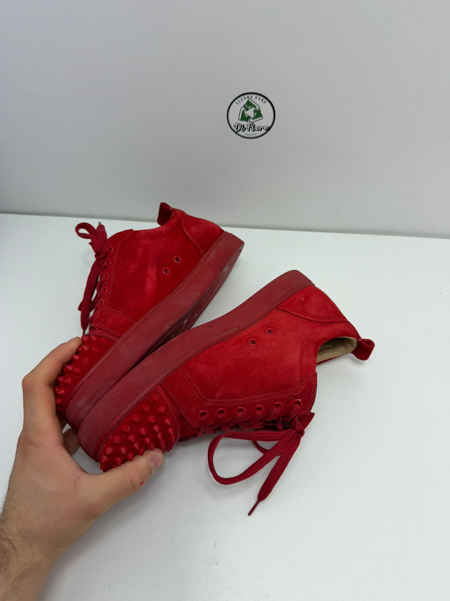 Christian Louboutin rossa in camoscio 39