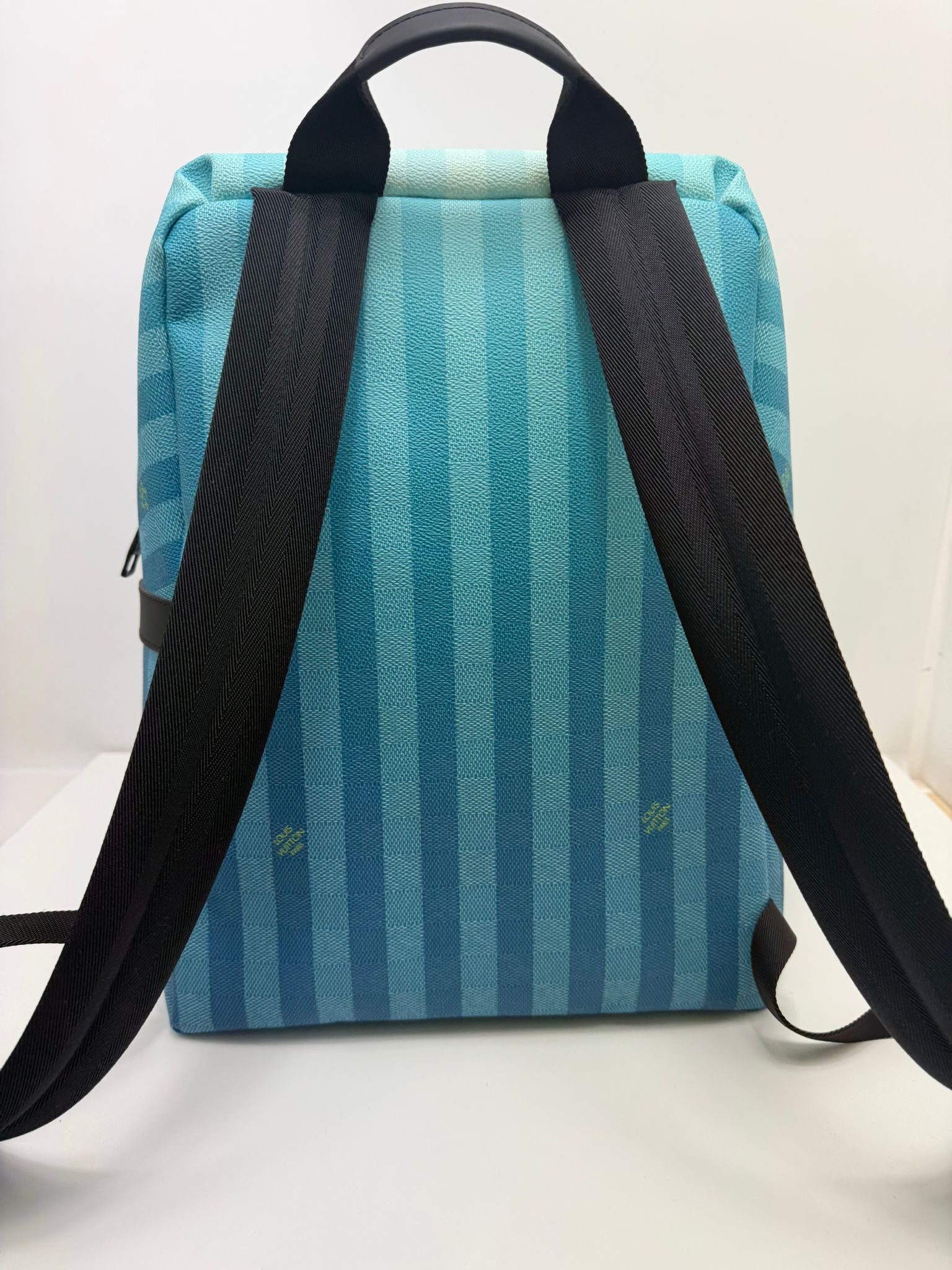 Zaino Louis Vuitton discovery damier stripes city azzurro