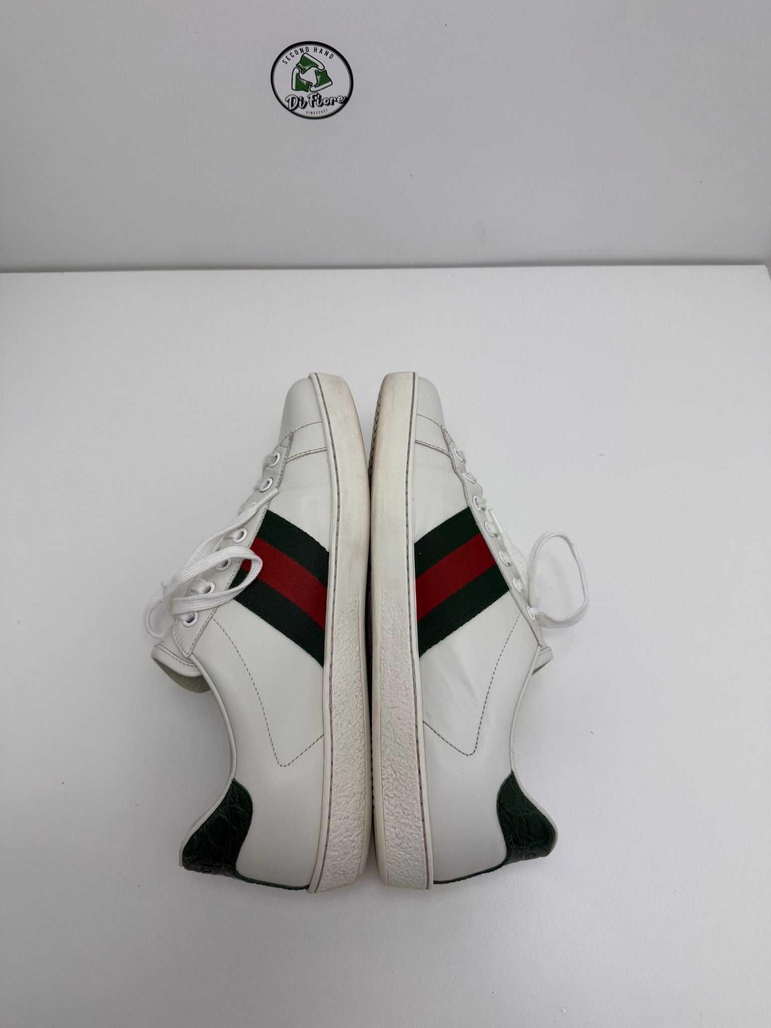 Gucci ace Size 7.5=41.5 veste 42.5 bianca verde e rossa