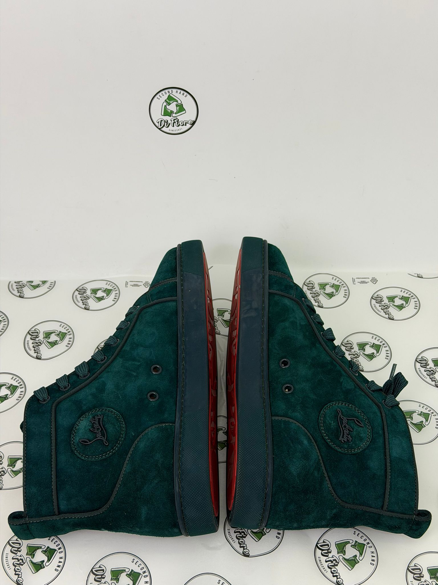 Christian Louboutin 42 verde smeraldo alte
