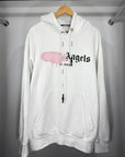 Felpa Palm Angels Size M bianca nera e rosa