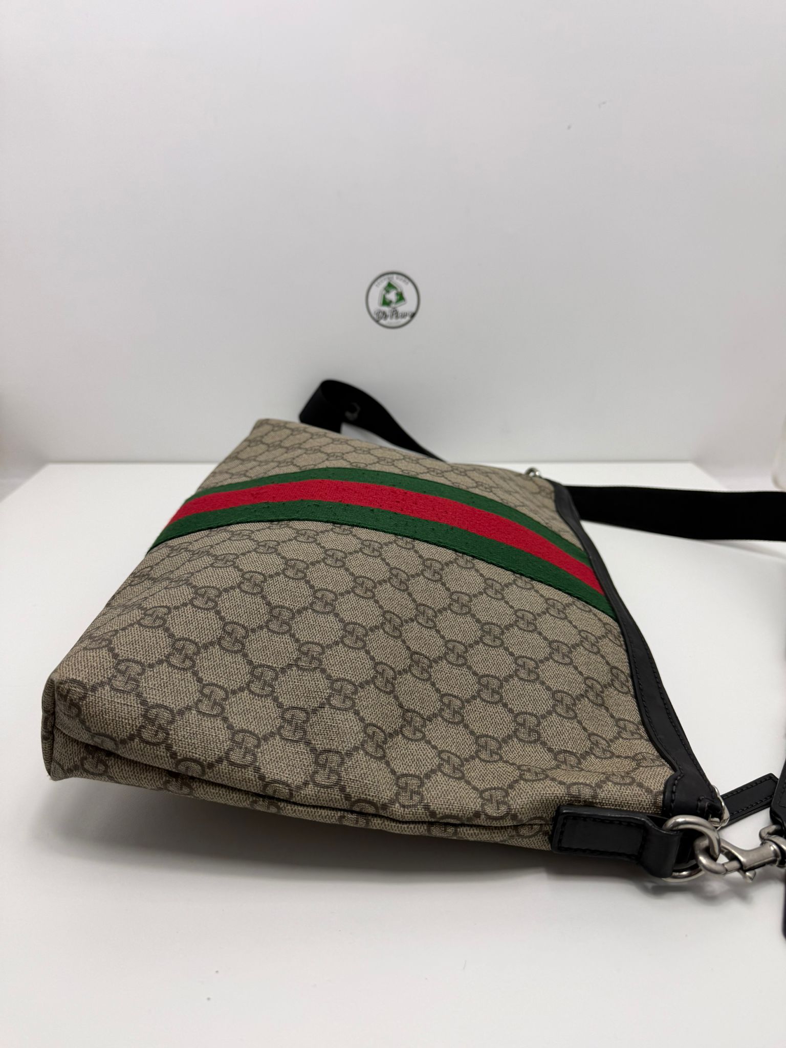 borsa Gucci marrone verde e rosso