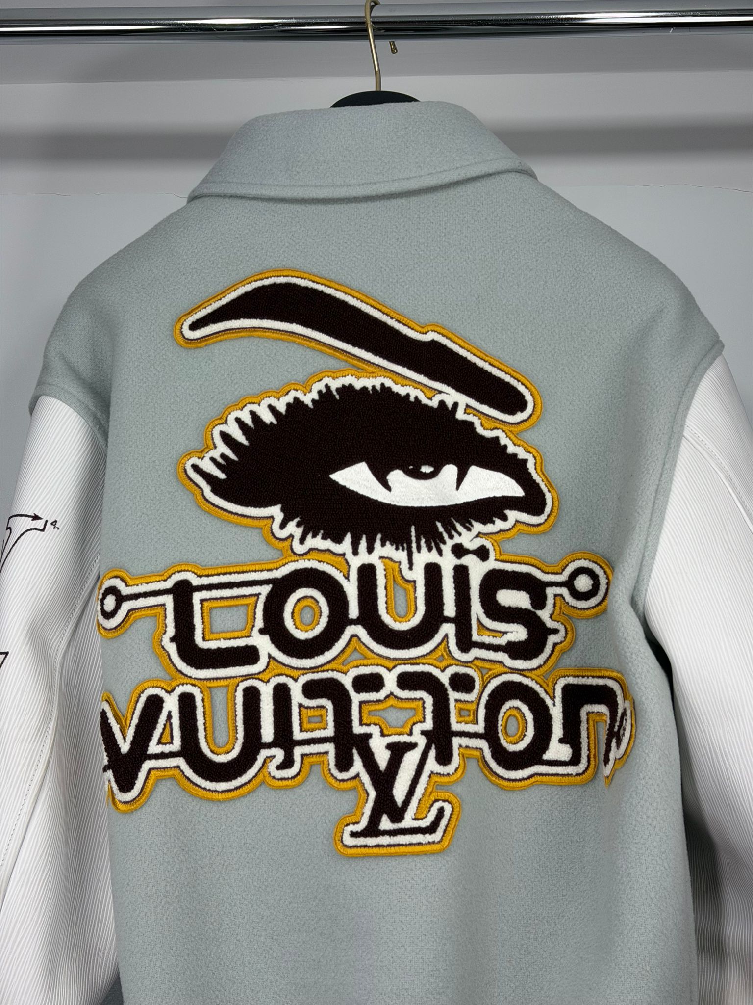 Giacca Louis Vuitton Size 46=M grigia bianca marrone e gialla