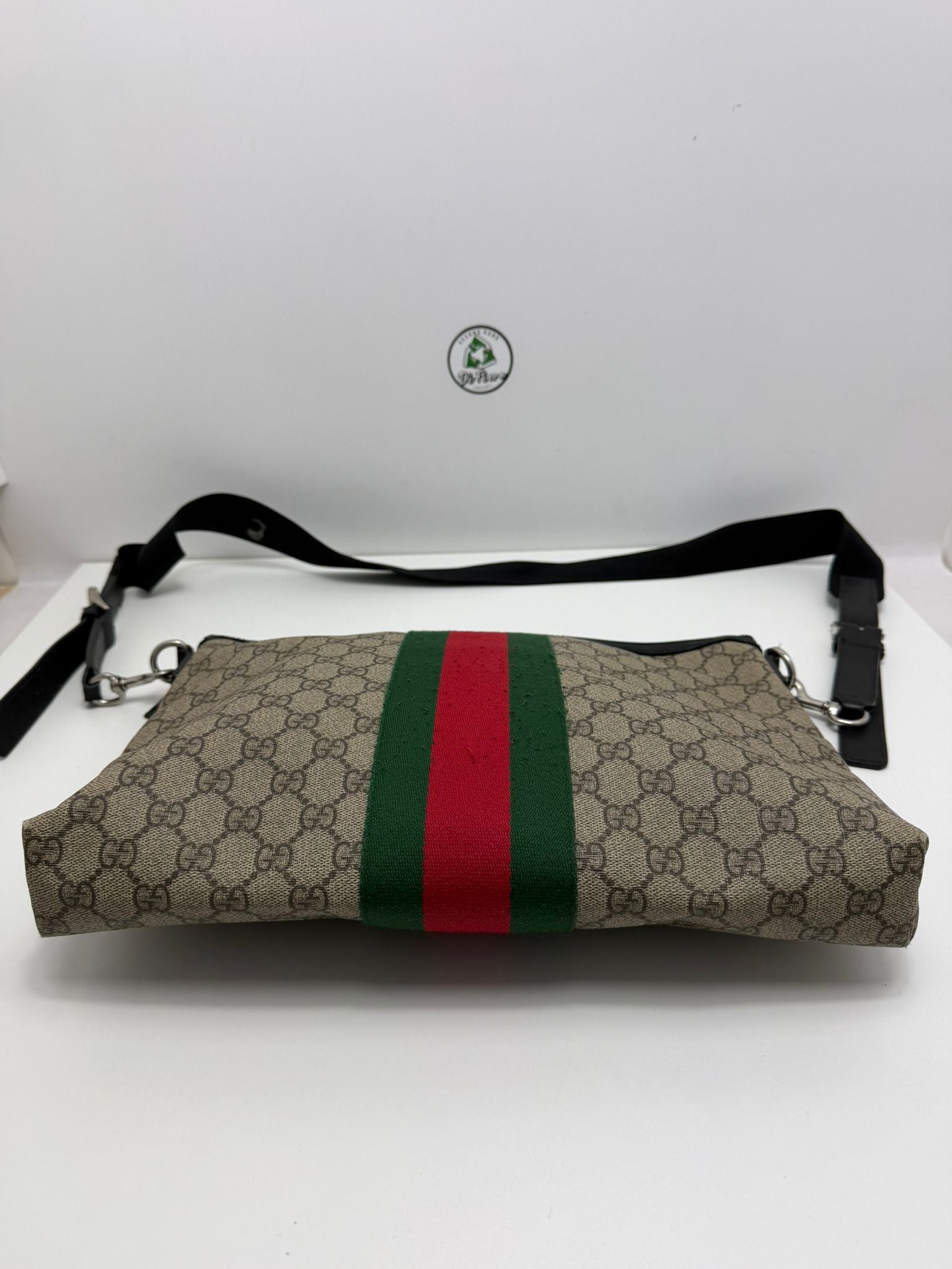borsa Gucci marrone verde e rosso