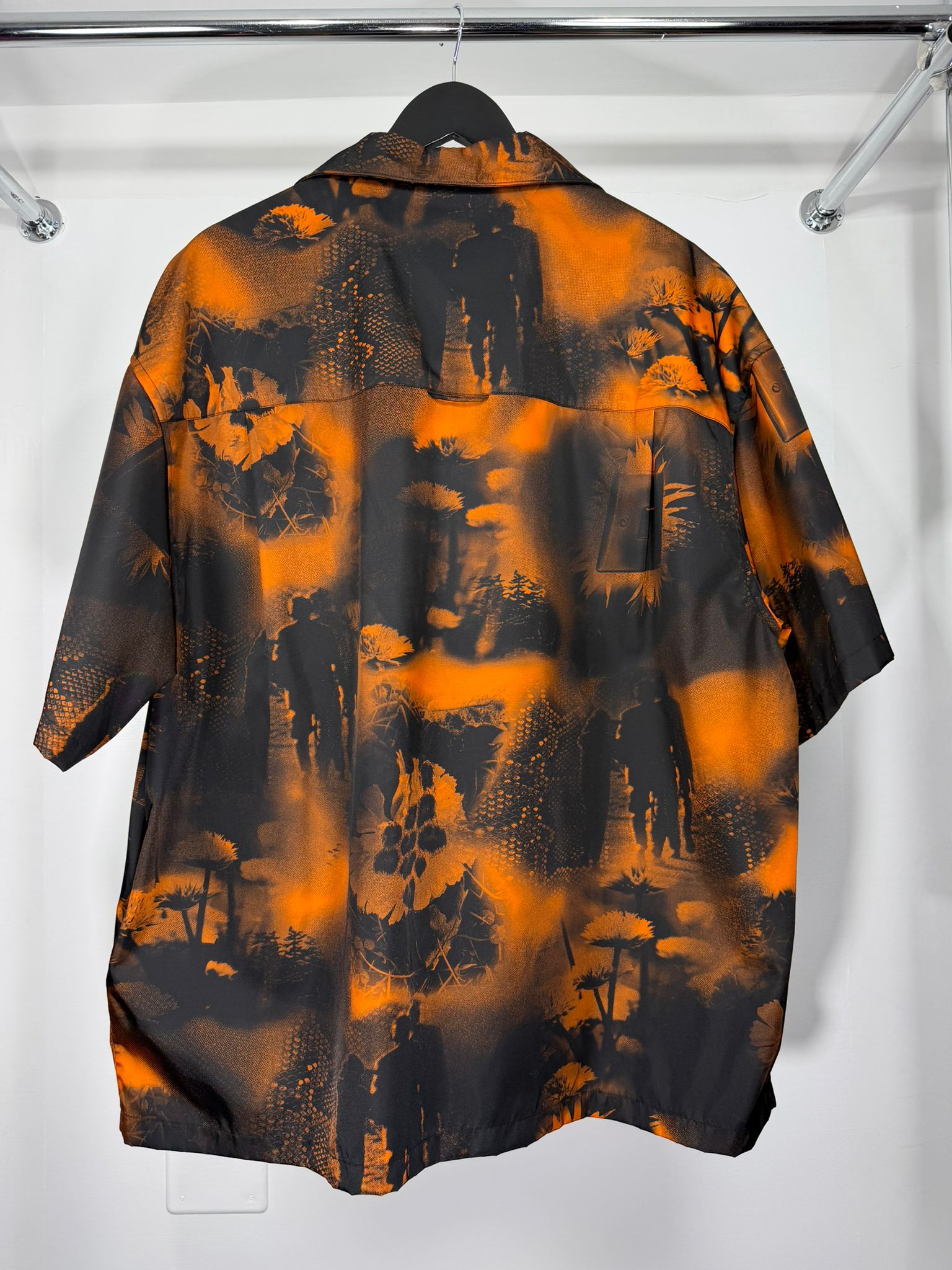 camicia Prada in nylon Size XL nera e arancione