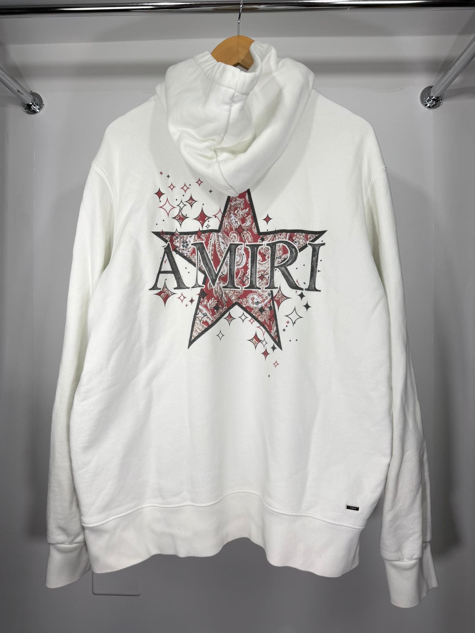 felpa Amiri Size 50=L bianca e rossa