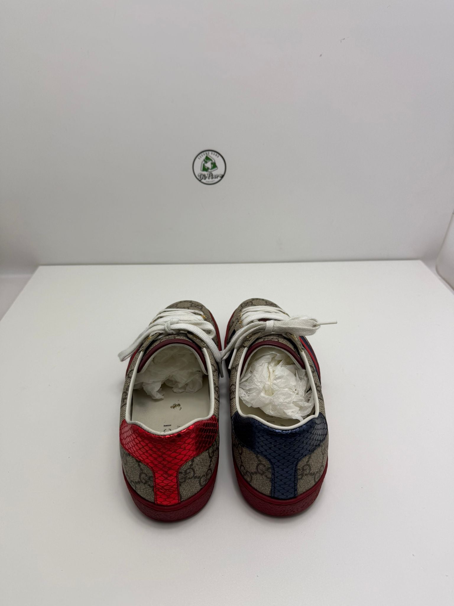 Gucci Size 7.5=41.5 marroni blu e rosse