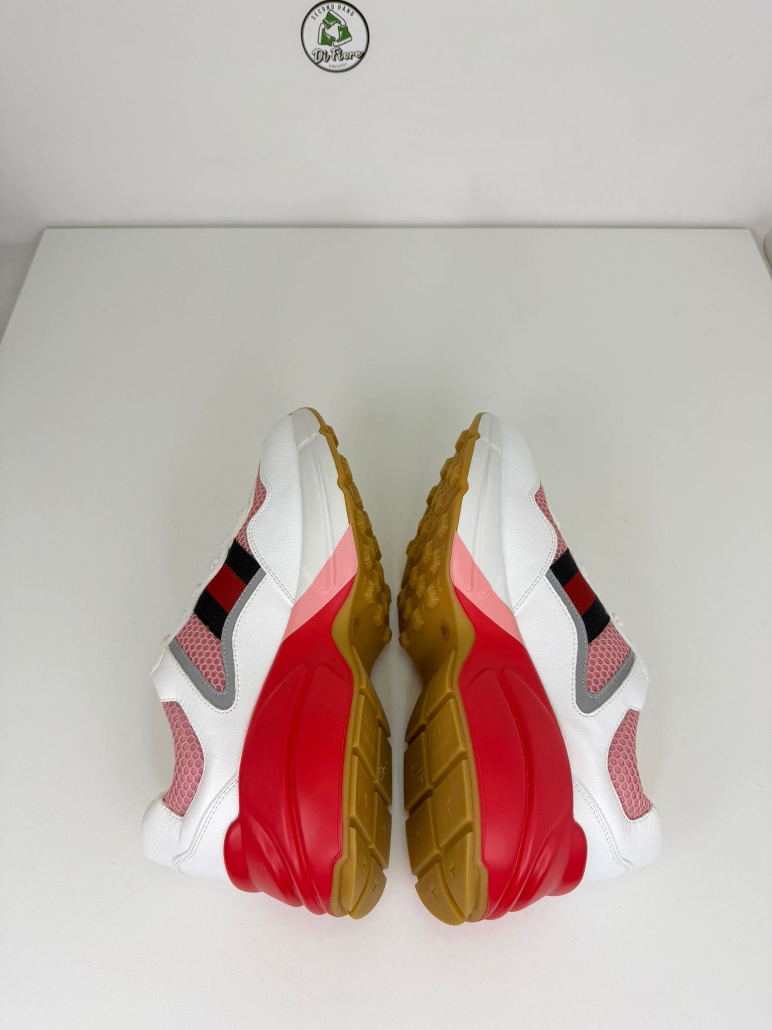 Gucci Rhyton Size 38.5 rosa bianca e rossa