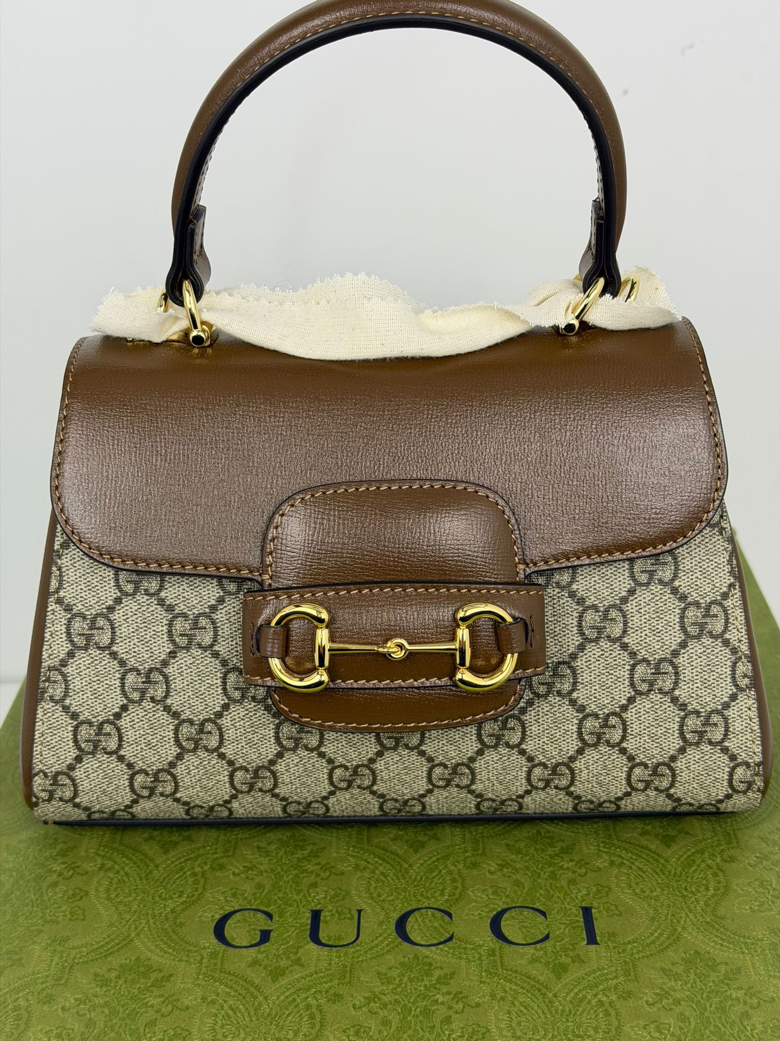 Borsa Gucci beige e marrone