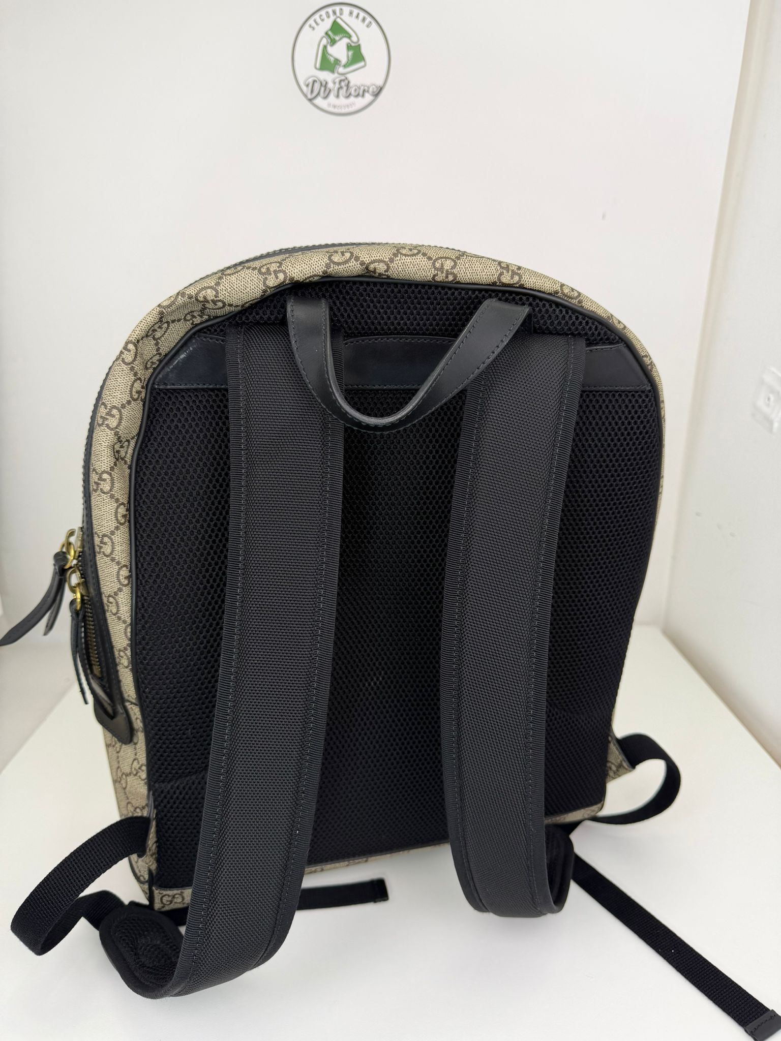 zaino Gucci beige rosso e blu