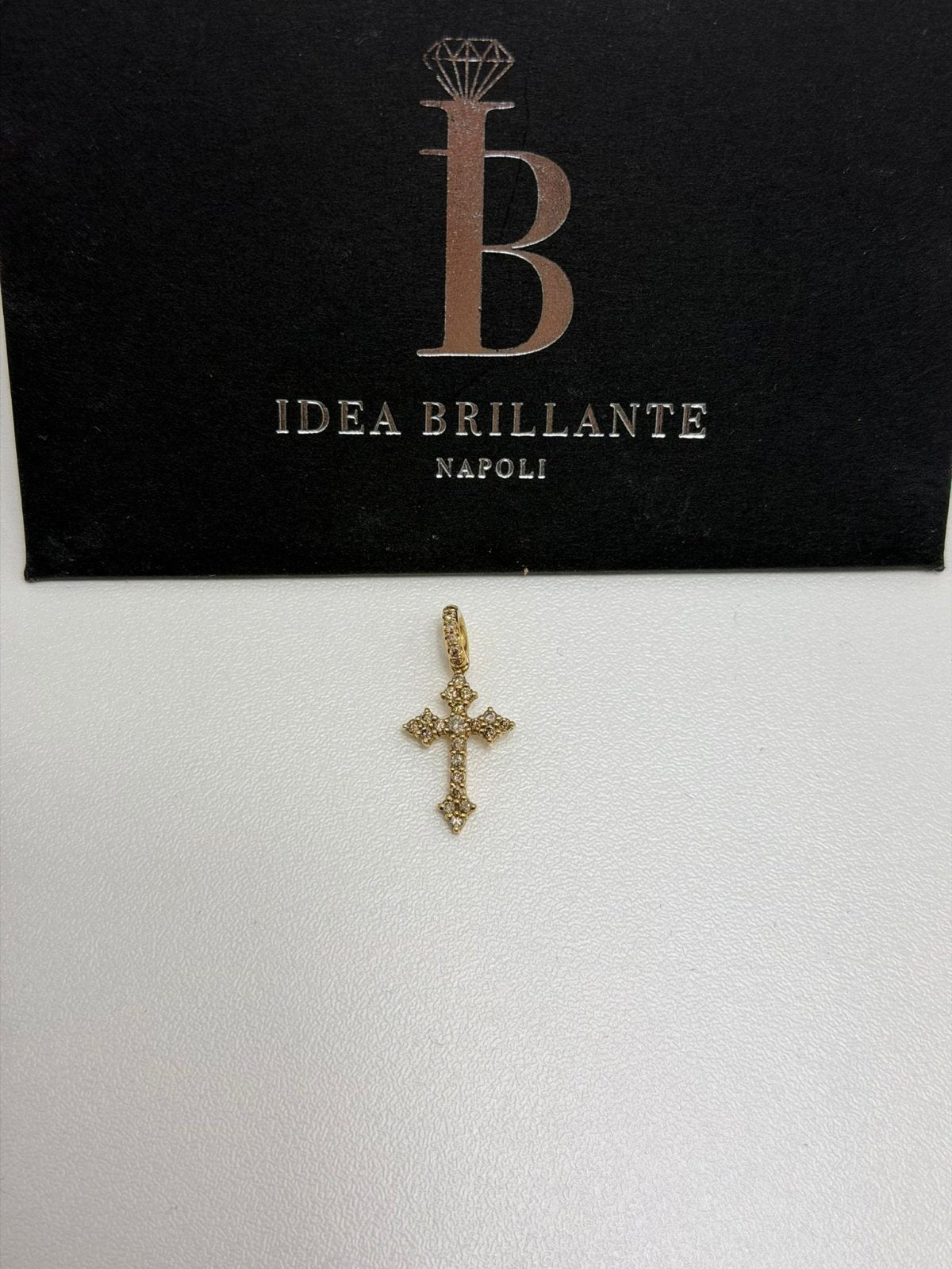 Croce ciondolo oro e diamanti - Second Hand Di Fiore