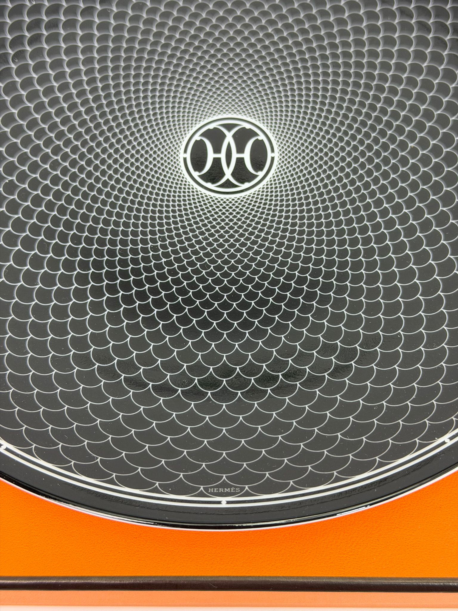 Piatto da portata Hermès H Déco nero e bianco