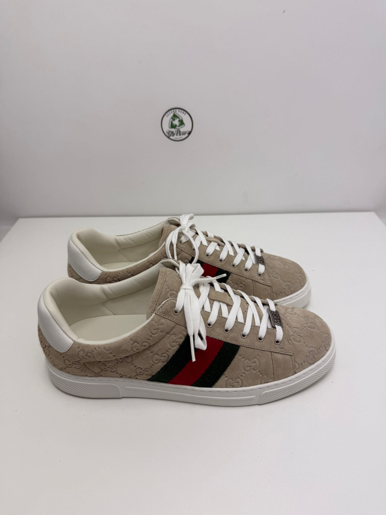 Gucci ace Size 9=43 marroncino verde e rossa