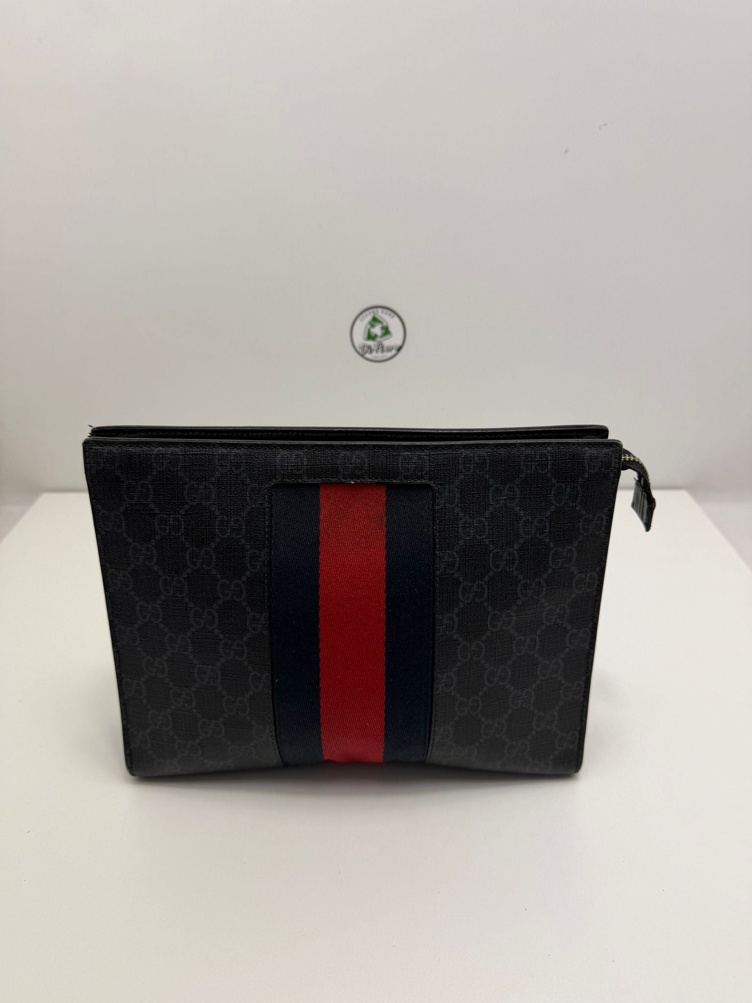 pochette Gucci nero blu e rosso