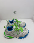 Balenciaga track 42 bianca verde e blu