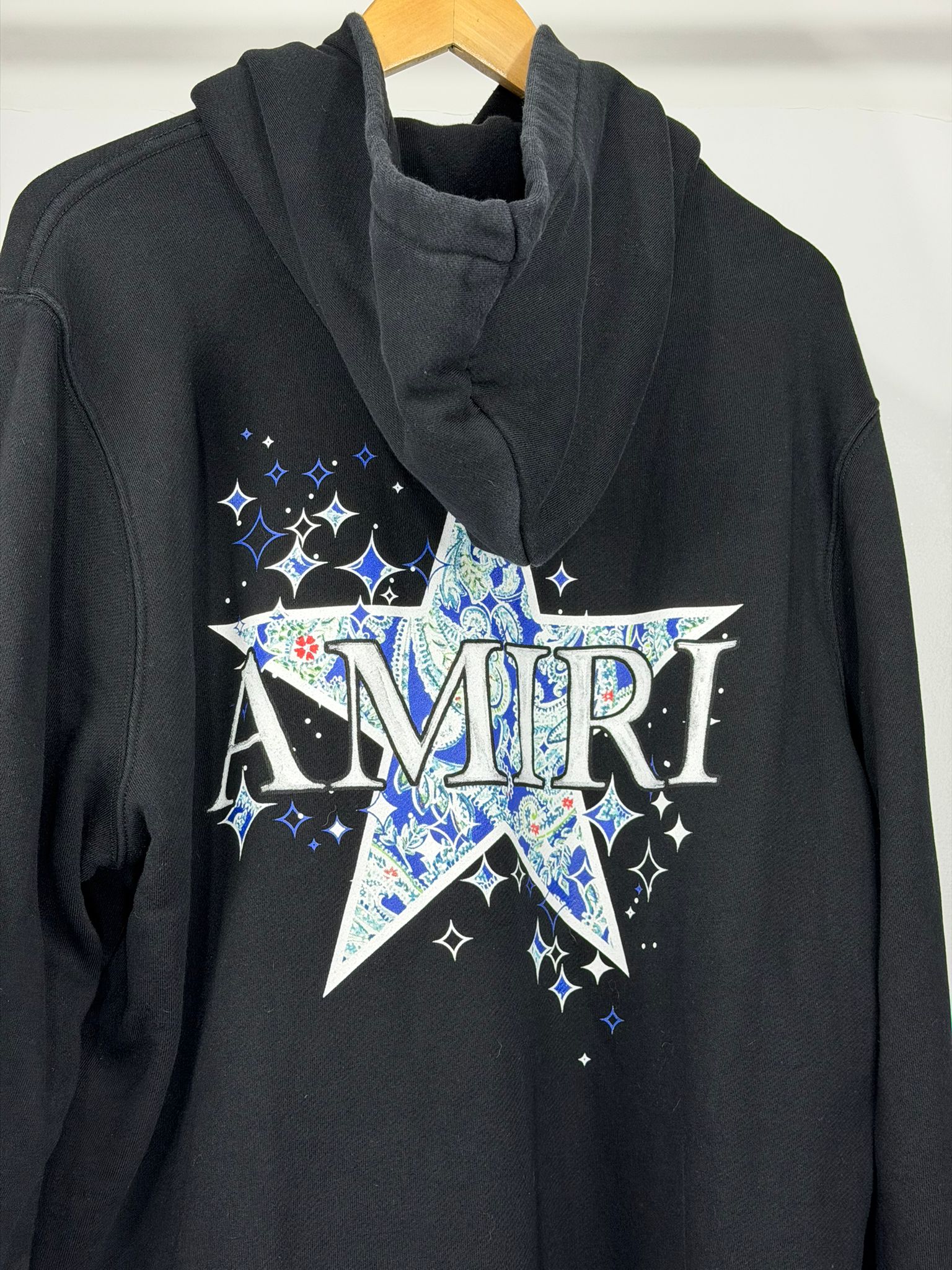 Felpa Amiri Size 50=L nera e blu