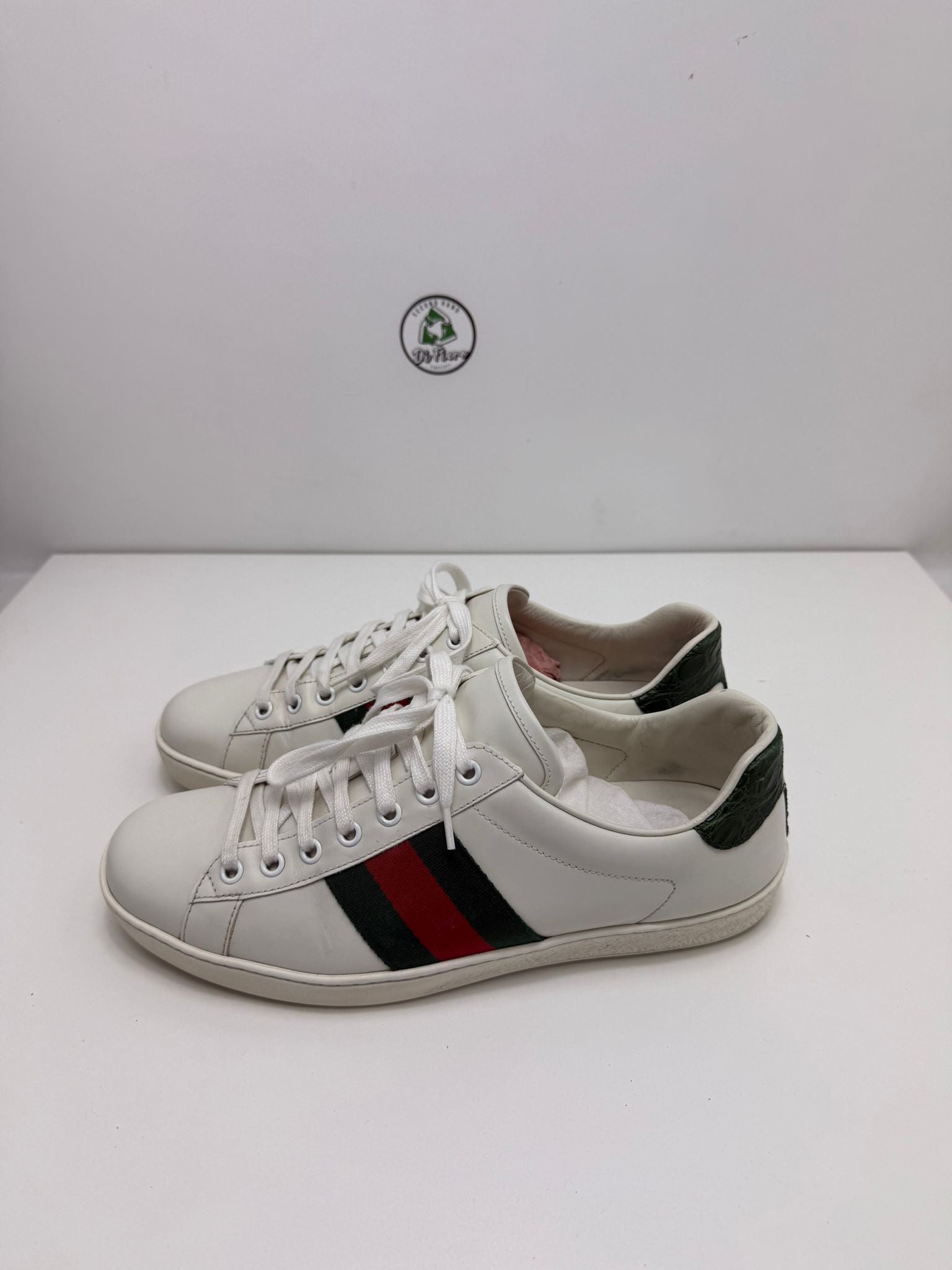 Gucci ace Size 7.5=41.5 veste 42.5 bianca verde e rossa