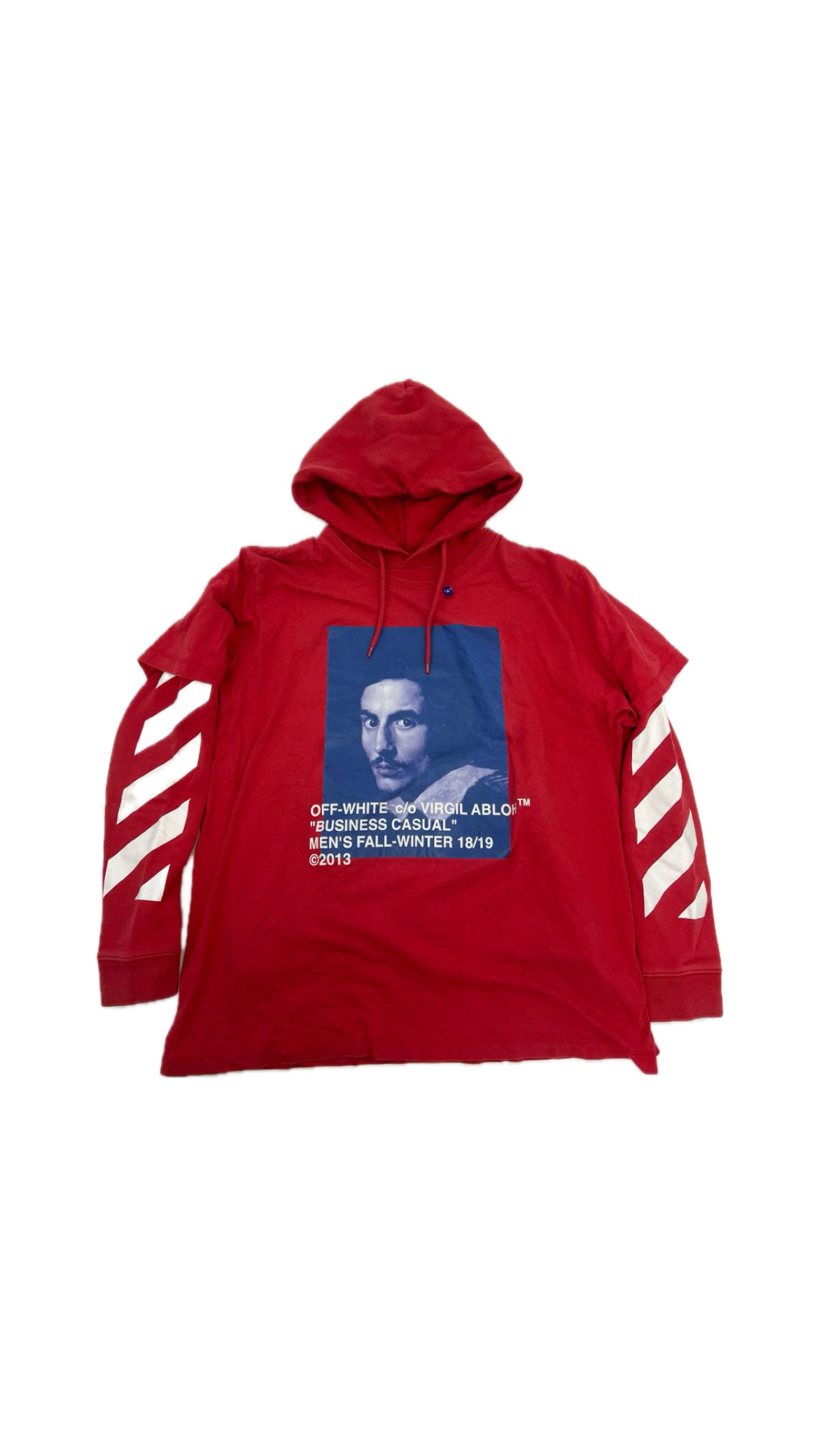 Off White Bernini Hoodie Size L Rossa Condizioni 8 10